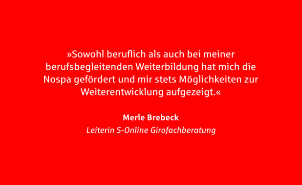 Zitat von Merle Brebeck, Leiterin S-Online Girofachberatung