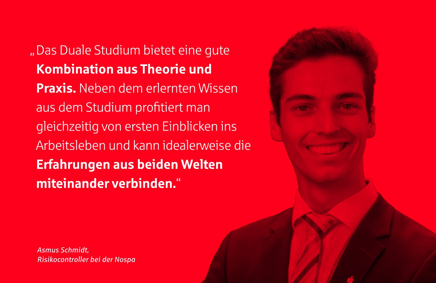 Porträt von Asmus Schmidt mit Zitat.